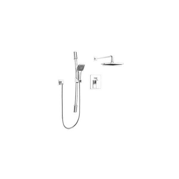 Keeney Rain Pressure Balanced Dual Function Shower System, Compliance: cUPC KIT-QUA130CCP